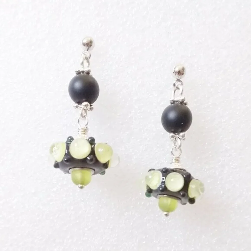 Knobby Nubby Handmade European Charm Beads! Sexy One-of-a-kind Dangle Earrings!